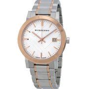  Shop Authentic Burberry The City White Dial Two Tone Steel Strap Watch for Women - BU9006 - Luxxuri