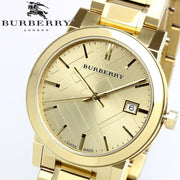  Shop Authentic Burberry The City Gold Dial Gold Steel Strap Watch for Women - BU9033 - Luxxuri