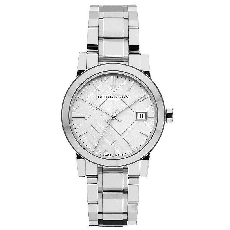  Shop Authentic Burberry The City White Dial Silver Steel Strap Watch for Women - BU9100 - Luxxuri