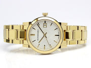  Shop Authentic Burberry The City White Dial Gold Steel Strap Watch for Women - BU9103 - Luxxuri