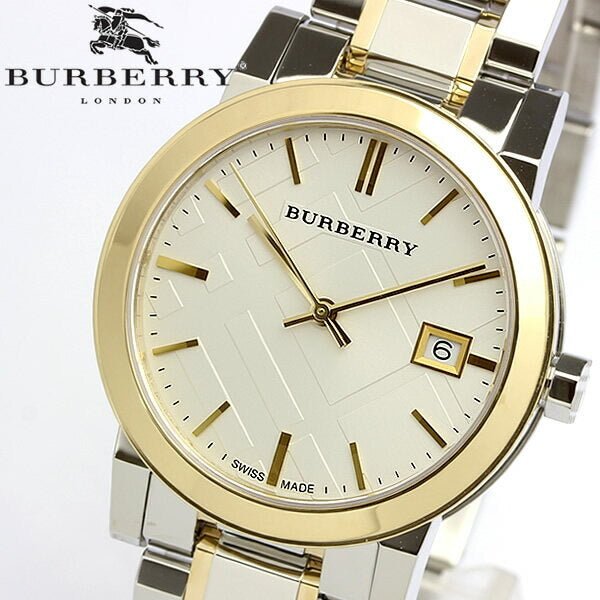  Shop Authentic Burberry The City White Dial Two Tone Steel Strap Watch for Women - BU9115 - Luxxuri