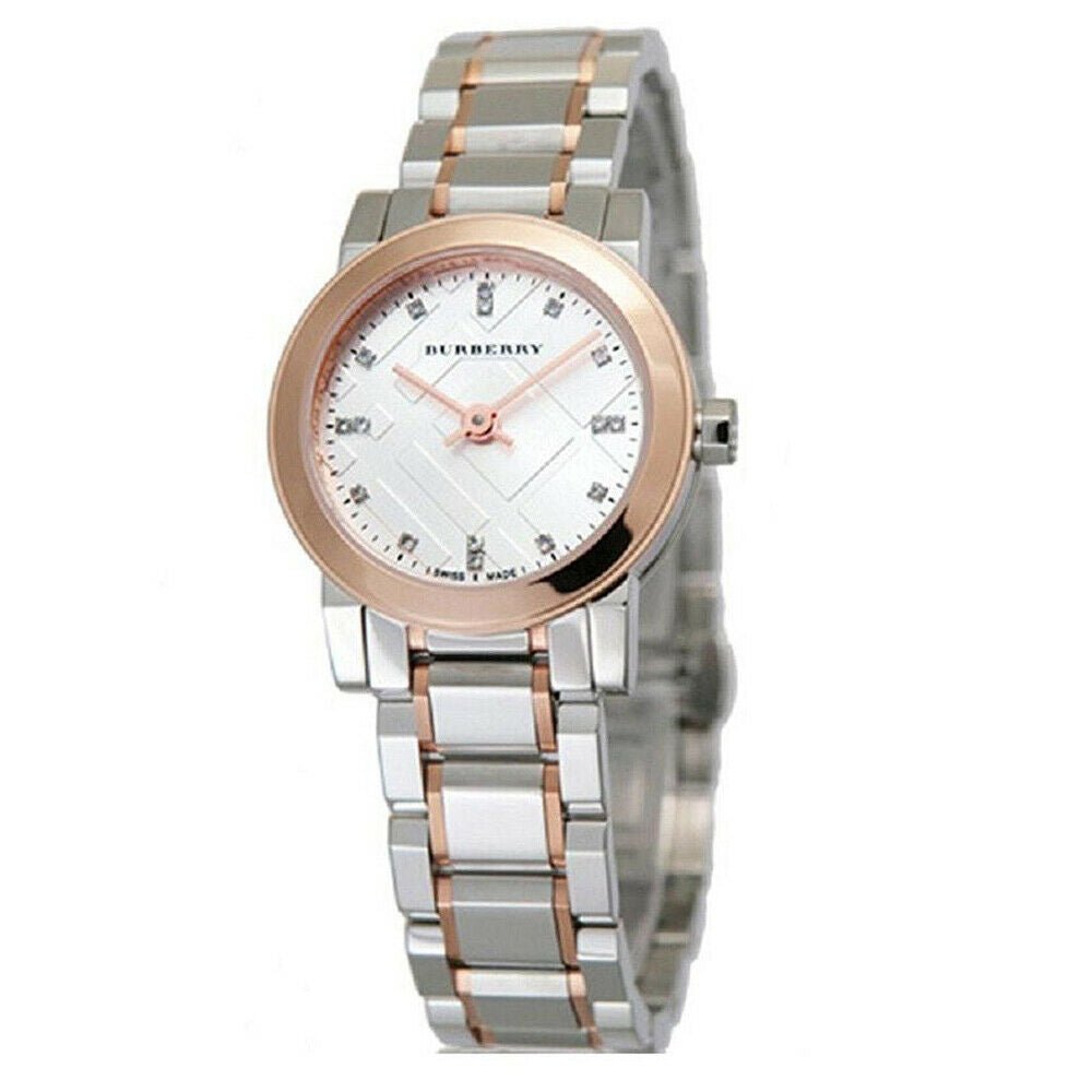  Shop Authentic Burberry The City Silver Dial Two Tone Steel Strap Watch for Women - BU9214 - Luxxuri