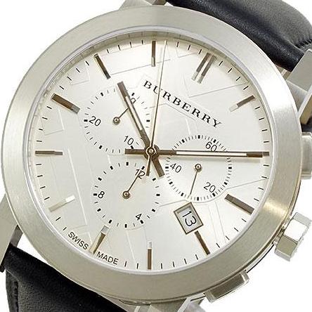  Shop Authentic Burberry The City Chronograph White Dial Black Leather Strap Watch for Men - BU9355 - Luxxuri