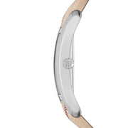  Shop Authentic Burberry The Pioneer Silver Dial Haymarket Beige Leather Strap Watch for Women - BU9406 - Luxxuri