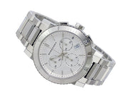  Shop Authentic Burberry City Chronograph White Dial Silver Steel Strap Watch For Women - BU9700 - Luxxuri