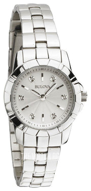  Shop Authentic Bulova Classic Diamonds Silver Dial Silver Steel Strap Watch for Women - 96P121 - Luxxuri