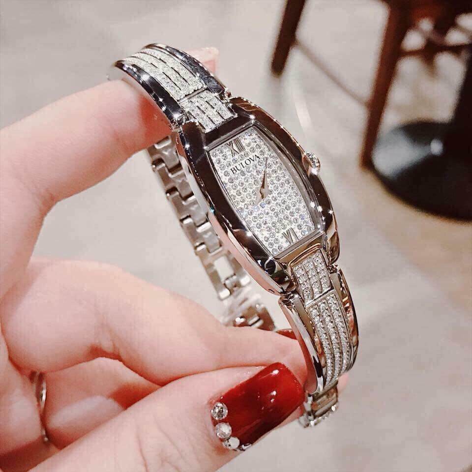  Shop Authentic Bulova Crystal Collection Silver Dial Silver Steel Strap Watch for Women - 96L235 - Luxxuri