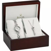  Shop Authentic Bulova Crystals White Dial Silver Steel Strap Watch for Women - 96X114 - Luxxuri