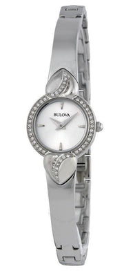  Shop Authentic Bulova Crystal Pendant Silver Dial Silver Steel Strap Watch for Women - 96X111 - Luxxuri