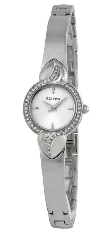  Shop Authentic Bulova Crystal Pendant Silver Dial Silver Steel Strap Watch for Women - 96X111 - Luxxuri