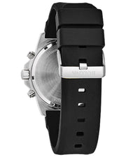  Shop Authentic Bulova Marine Star Blue Dial Black Silicone Strap Watch for Men - 98B258 - Luxxuri