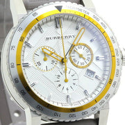  Shop Authentic Burberry Belt Chronograph Silver Dial Brown Rubber Strap Watch For Men - BU9811 - Luxxuri