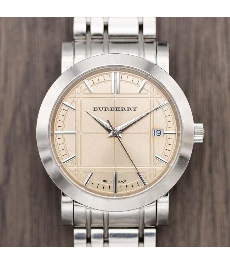  Shop Authentic Burberry Heritage Collection Rose Gold Dial Silver Steel Strap Watch for Men - BU1352 - Luxxuri