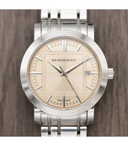  Shop Authentic Burberry Heritage Collection Rose Gold Dial Silver Steel Strap Watch for Men - BU1352 - Luxxuri