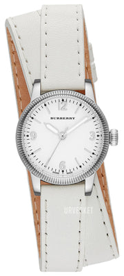  Shop Authentic Burberry Utilitarian White Dial White Leather Strap Watch for Women - BU7846 - Luxxuri