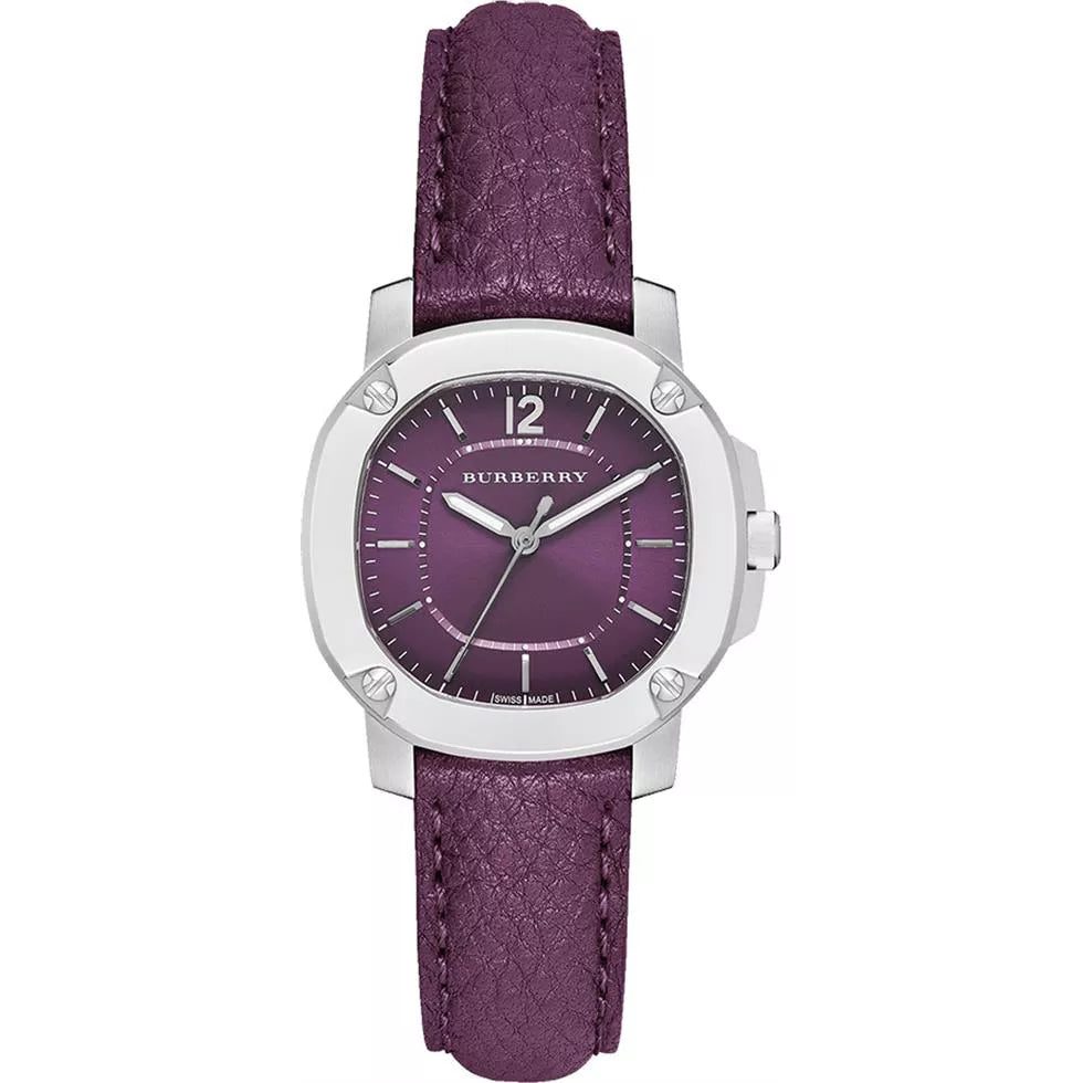  Shop Authentic Burberry Brit The Britain Maroon Dial Maroon Leather Strap Watch for Women - BBY1714 - Luxxuri