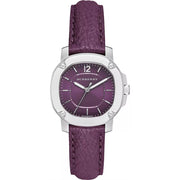  Shop Authentic Burberry Brit The Britain Maroon Dial Maroon Leather Strap Watch for Women - BBY1714 - Luxxuri