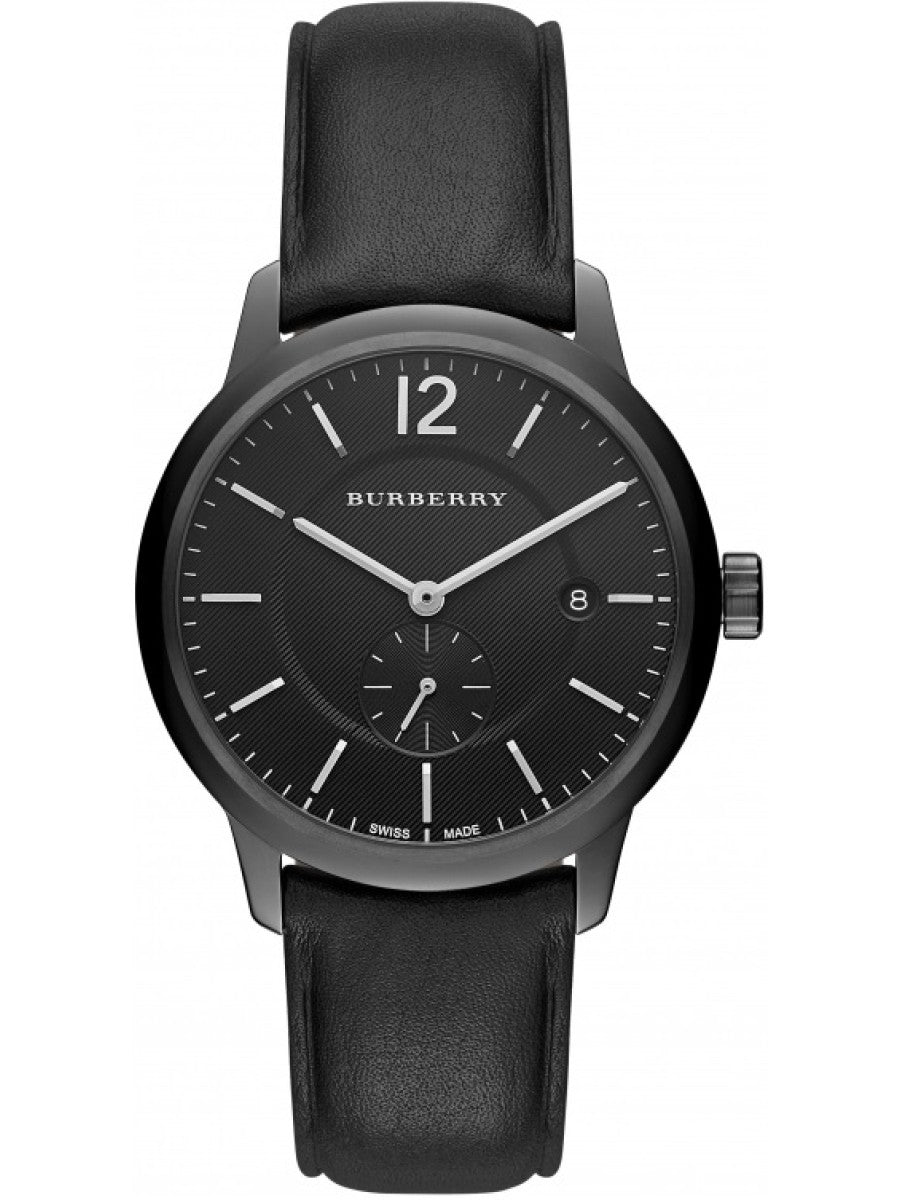  Shop Authentic Burberry The Classic Black Dial Black Leather Strap Watch for Men - BU10003 - Luxxuri