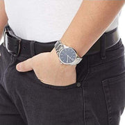  Shop Authentic Burberry The Classic Round Black Dial Silver Steel Strap Watch for Men - BU10005 - Luxxuri