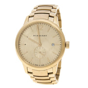  Shop Authentic Burberry The Classic Gold Dial Gold Steel Strap Watch for Men - BU10006 - Luxxuri