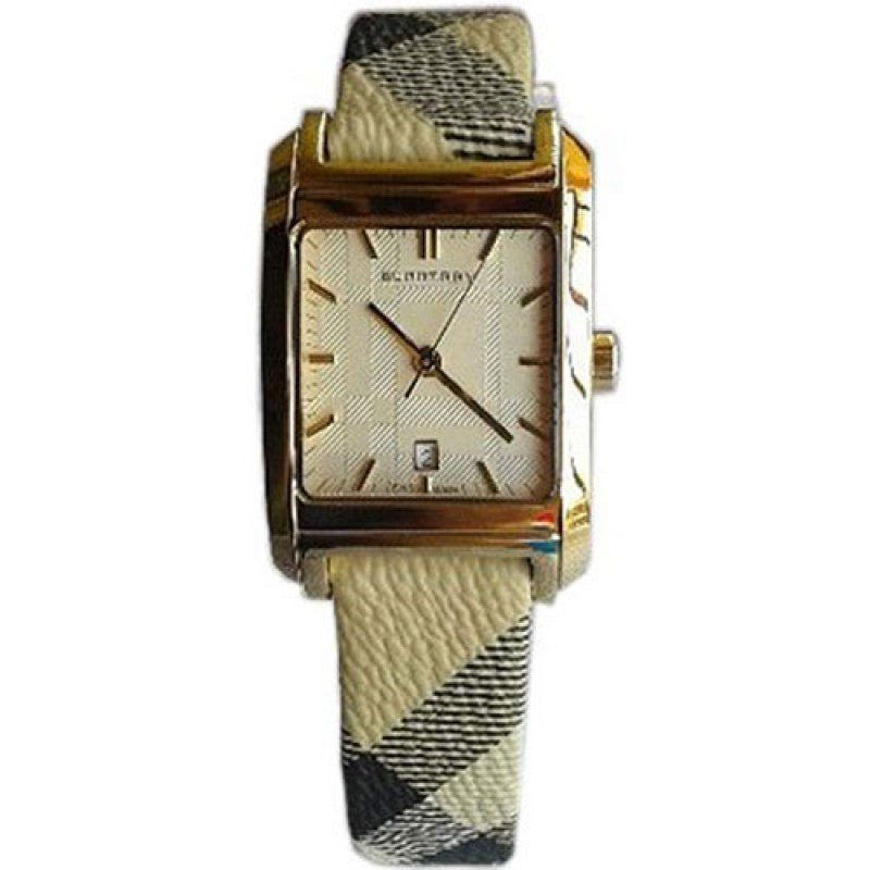  Shop Authentic Burberry Nova Gold Tone Square Dial Leather Strap Watch for Women - BU1582 - Luxxuri