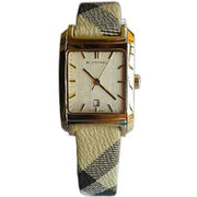  Shop Authentic Burberry Nova Gold Tone Square Dial Leather Strap Watch for Women - BU1582 - Luxxuri
