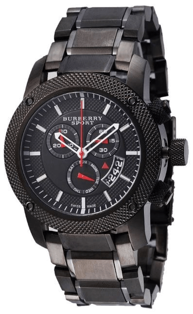  Shop Authentic Burberry Sport Chronograph Black Dial Black Steel Strap Watch for Men - BU7703 - Luxxuri