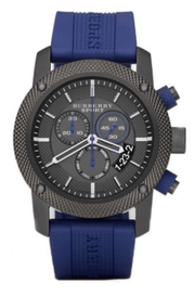  Shop Authentic Burberry Sports Chronograph Black Dial Blue Rubber Strap Watch for Men - BU7714 - Luxxuri