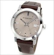  Shop Authentic Burberry The City Grey Dial Leather Strap Watch for Men - BU9020 - Luxxuri