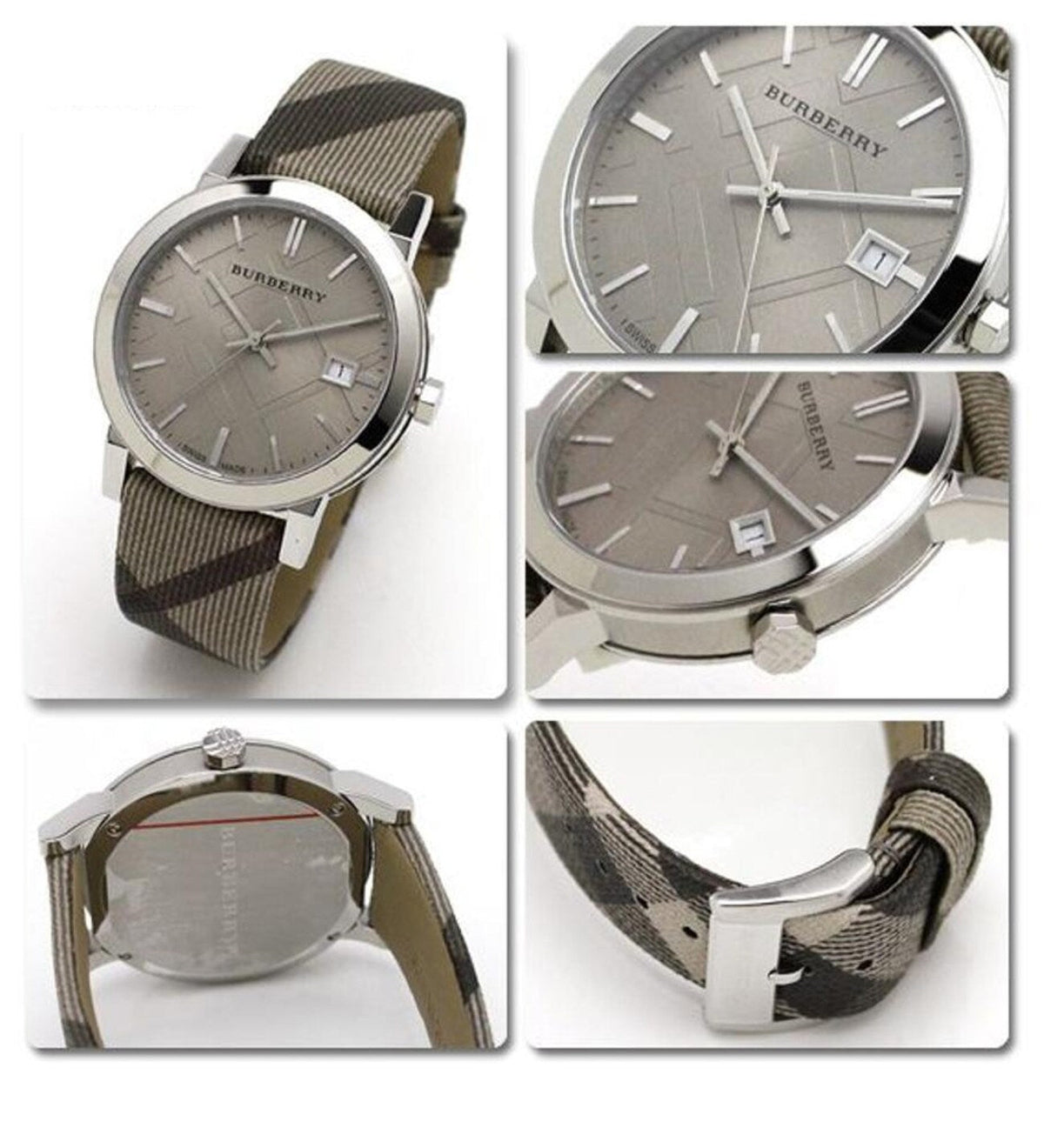 Shop Authentic Burberry The City Nova Beige Dial Grey Leather Strap Watch for Women - BU9023 - Luxxuri