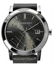  Shop Authentic Burberry Heritage Grey Dial Black Leather Strap Watch for Men - BU9024 - Luxxuri