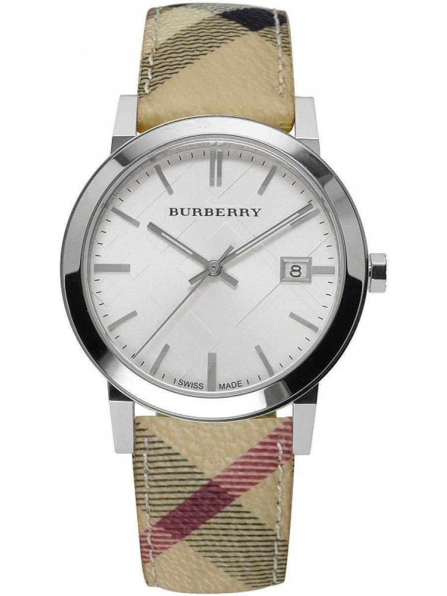 Shop Authentic Burberry The City Silver Dial Brown Leather Strap Watch for Women - BU9025 - Luxxuri
