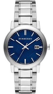  Shop Authentic Burberry The City Blue Dial Silver Steel Strap Watch for Men - BU9031 - Luxxuri