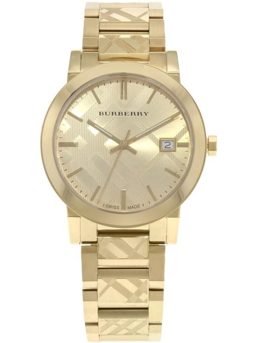  Shop Authentic Burberry The City Gold Dial Gold Steel Strap Watch for Men - BU9038 - Luxxuri