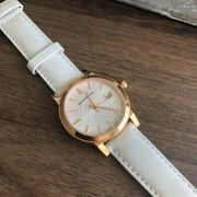  Shop Authentic Burberry The City White Dial White Leather Strap Watch for Women - BU9108 - Luxxuri