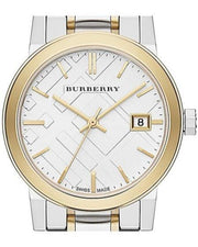  Shop Authentic Burberry The City White Dial Two Tone Steel Strap Watch for Women - BU9115 - Luxxuri