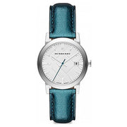  Shop Authentic Burberry White Dial Turquoise Leather Strap Watch for Women - BU9120 - Luxxuri