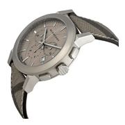  Shop Authentic Burberry The City Smoke Dial Checked Brown Leather Strap Watch for Men - BU9358 - Luxxuri
