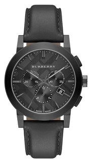  Shop Authentic Burberry The City Black Dial Black Leather Strap Watch for Men - BU9364 - Luxxuri