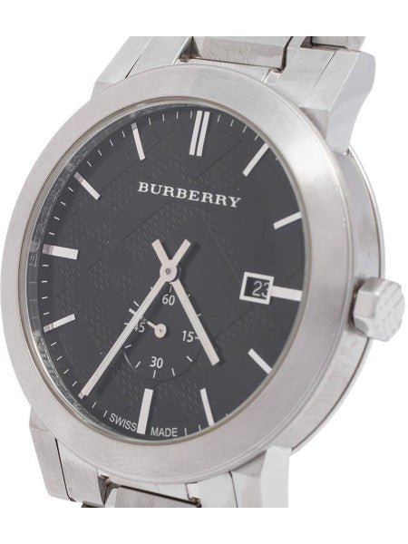  Shop Authentic Burberry The City Black Dial Silver Steel Strap Watch for Men - BU9901 - Luxxuri