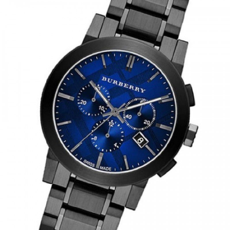  Shop Authentic Burberry The City Navy Blue Dial Black Steel Strap Watch for Men - BU9365 - Luxxuri