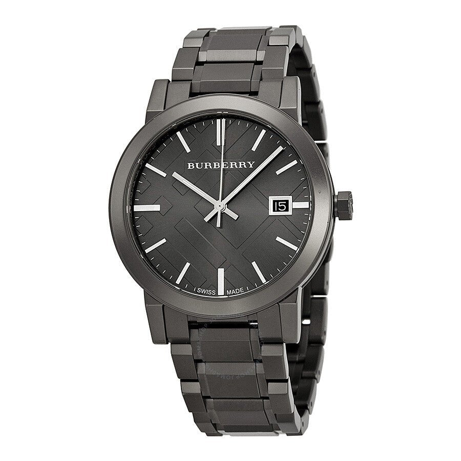  Shop Authentic Burberry The City Grey Dial Gunmetal Steel Strap Watch for Men - BU9007 - Luxxuri