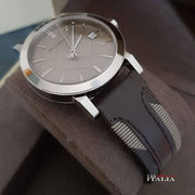  Shop Authentic Burberry The City Grey Dial Leather Strap Watch for Men - BU9020 - Luxxuri