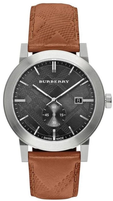  Shop Authentic Burberry The City Black Dial Brown Leather Strap Watch for Men - BU9905 - Luxxuri