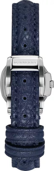  Shop Authentic Burberry The Britain Blue Dial Blue Leather Strap Watch for Women - BBY1716 - Luxxuri