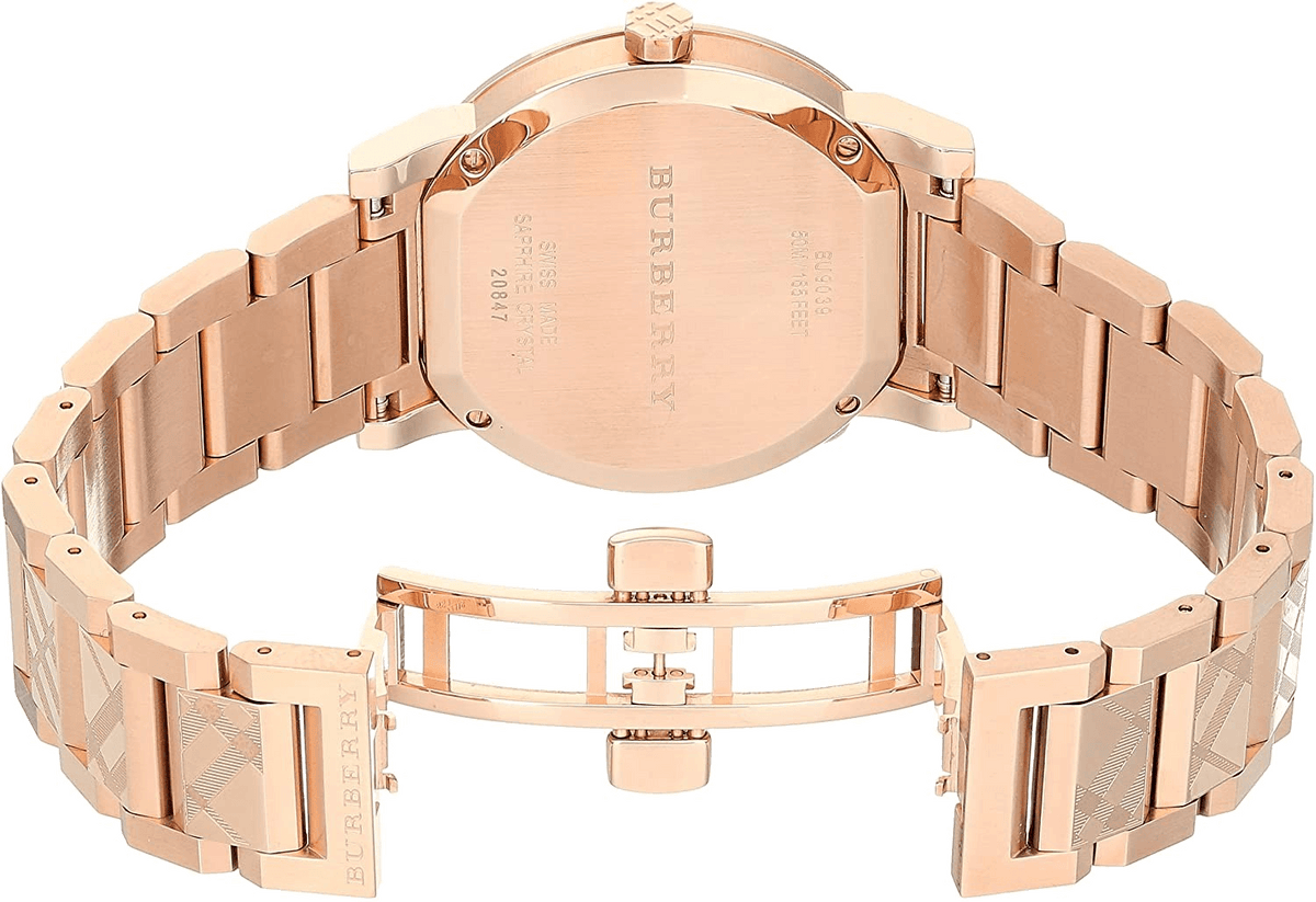  Shop Authentic Burberry The City Rose Gold Dial Rose Gold Steel Strap Watch for Women - BU9039 - Luxxuri