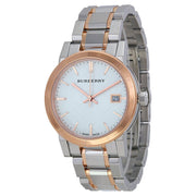  Shop Authentic Burberry The City White Dial Two Tone Steel Strap Watch for Women - BU9105 - Luxxuri