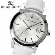  Shop Authentic Burberry The City White Dial White Leather Strap Watch for Women - BU9128 - Luxxuri