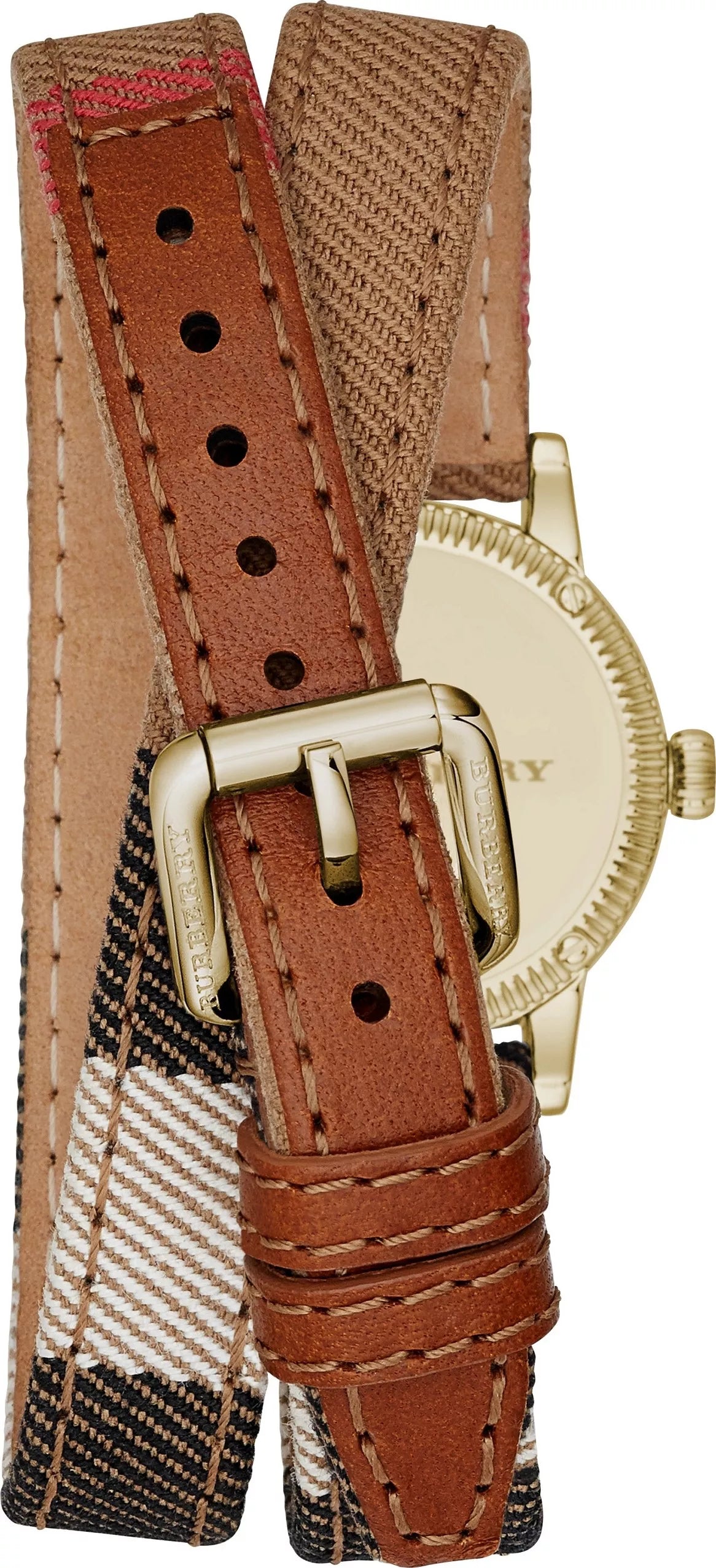  Shop Authentic Burberry Utilitarian White Dial Multicolor Leather Strap Watch for Women - BU7851 - Luxxuri