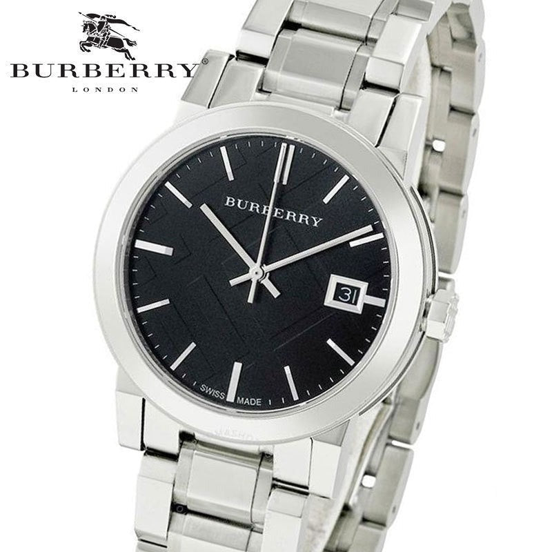  Shop Authentic Burberry The City Black Dial Silver Steel Strap Watch for Women - BU9101 - Luxxuri